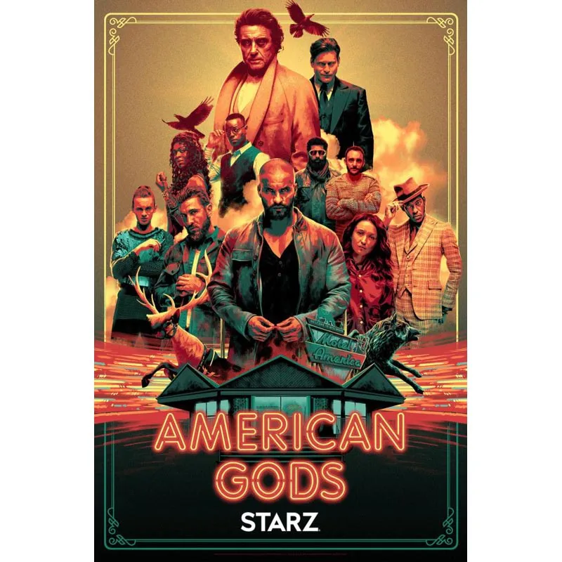 Атласный плакат с принтом «Боги» на заказ, модный домашний Шелковый постер в стиле арт-деко, с логотипом на заказ, подарок 20*30 см, 27*40 см