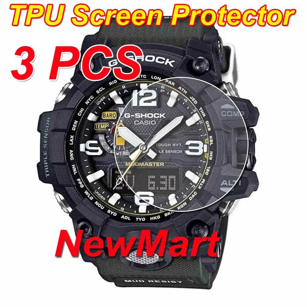 

3Pcs For GWG-2000 GWG-1000 GWG-100 GG-1000 GWR-B1000 GR-B200 GR-B100 GG-1035 TPU Nano Screen Protector For Casio G Shock