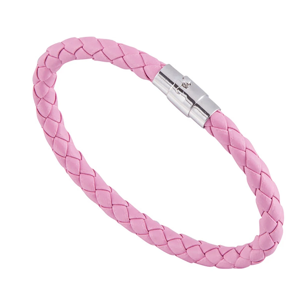 Женская мода Кожаный Плетеный веревочный пряжки браслет с запахом ювелирное