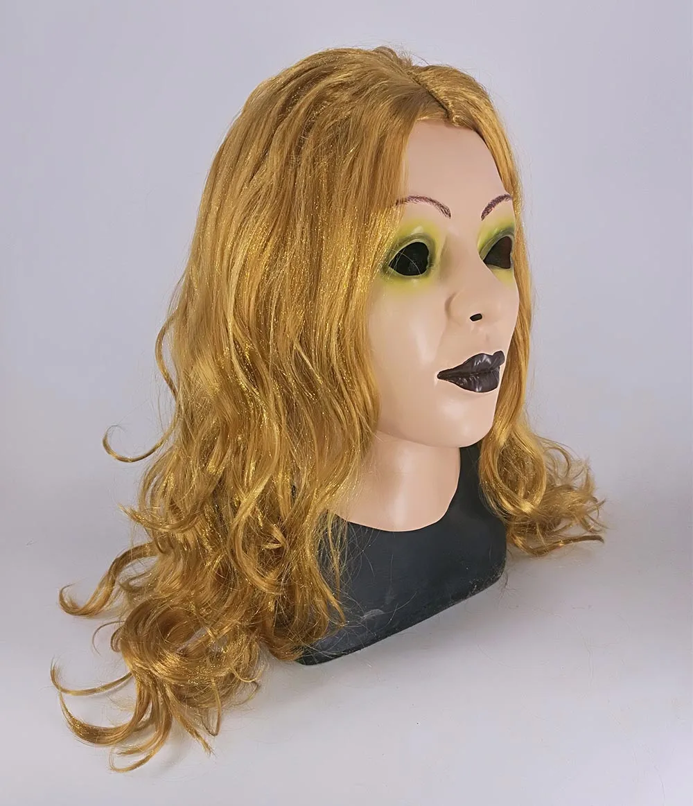 Женская Реалистичная маска из латекса с изображением лица сатисси алый + глаза