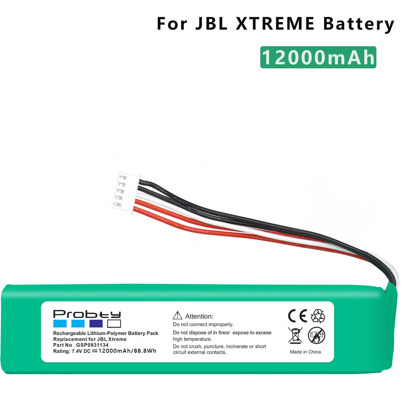 Аккумулятор 3500 мА · ч-12000 ч для JBL XTREME Flip 4 Special Edition GSP872693 01 3 серый P763098 03 |