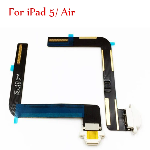 for ipad5 Air white Зарядный порт док-станция USB разъем гибкий кабель для iPad 2/3/4 5 Air 2 6 Mini 1 2 3 4 ленты запасные части-в мобильном телефоне - Цвет: for ipad5 Air white