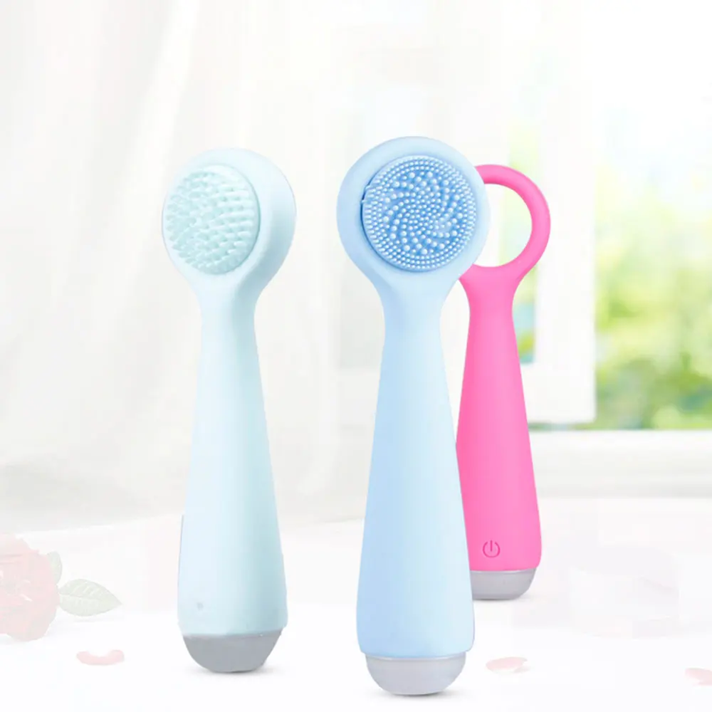 FRESHME 2 в 1 силиконовая Очищающая щетка для лица очиститель для лица съемный Электрический инструмент для чистки belleza инструменты для ухода за кожей лица