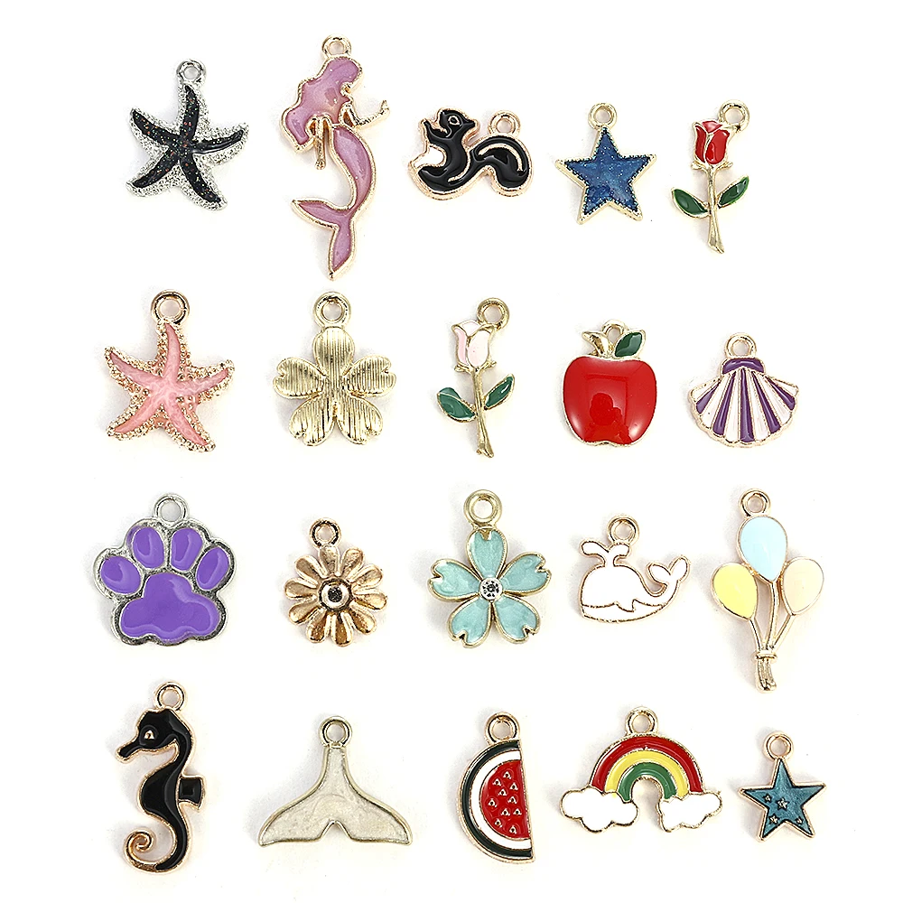 

Nice Conch Sea Shell Charms Ocean Pendants Starfish Anklet Bracelet Necklace DIY Handmade Accessories Craft 20Pcs