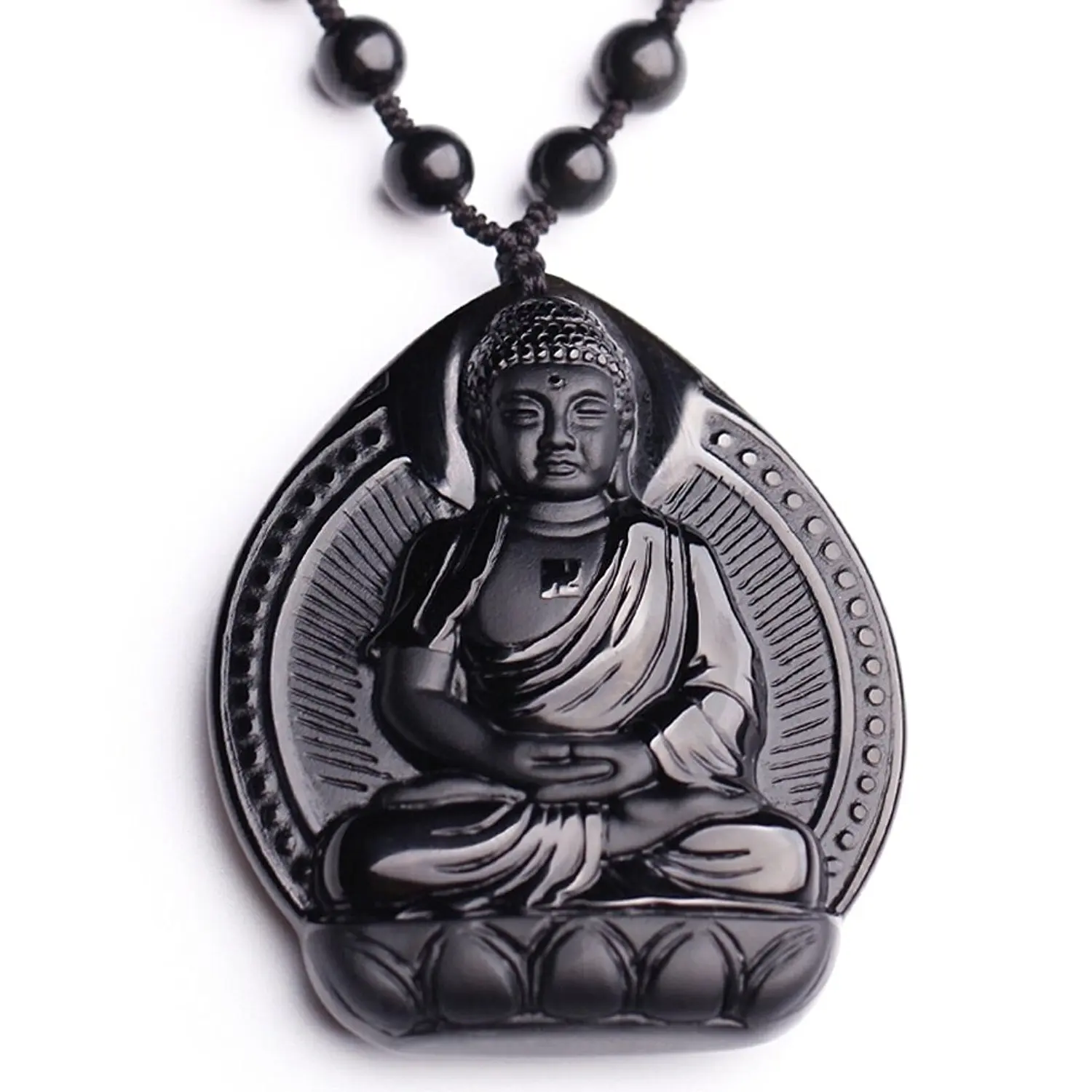 LETSFUN Изящные Ювелирные изделия из чистого натурального обсидиана превосходный