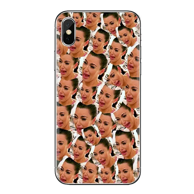 Kim Kardashian Crying Collage TPU Bag Case For iPhone XS Max XR X 4 4S 5 5S 5C SE 6 6S 7 8 Plus Samsung Galaxy J1 J3 J5 J7 A3 A5 |