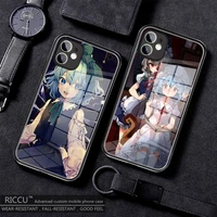 japan anime touhou phone case tempered glass for iphone 12 13 pro max mini 11 pro xr xs max 8 x 7 6 plus se 2020 phone covers