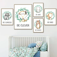 children cartoon room decoration canvas painting wall art nordic posters and prints wall pictures for living kids room decor