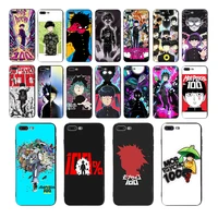 comic mob psycho 100 soft phone case for iphone 8 plus xr x 11 pro xs max 7 6s 6 5 5s se luxury tpu cartoon pattern cover shell