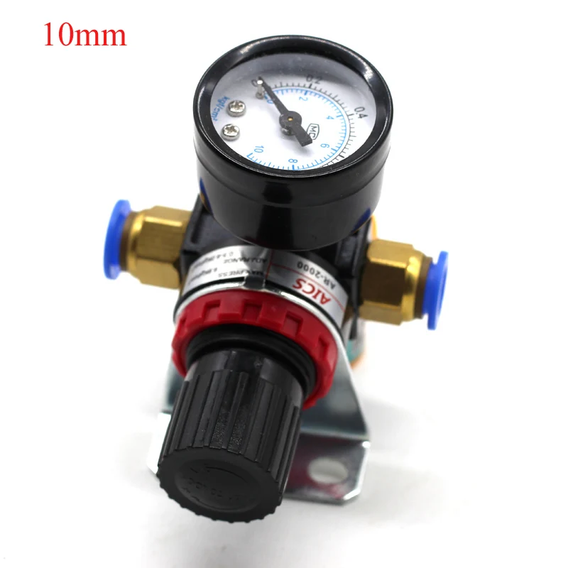 AR2000 10mm Fitting AR2000 G1/4 ''Аэрограф распылитель краски воздушный клапан регулятора давления Манометр пневматический инструмент аксессуар - Цвет: AR2000 10mm Fitting