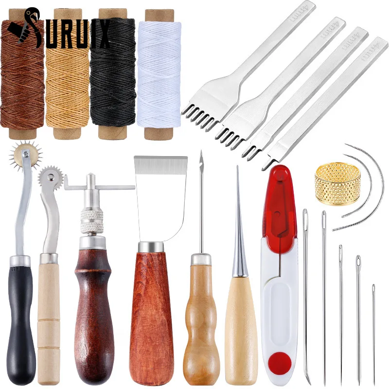 

Handwork Professional Learn Hobby Tools Kit Hand Sewing Knives Punch Carving Works Set Accessories Diy Tool Set