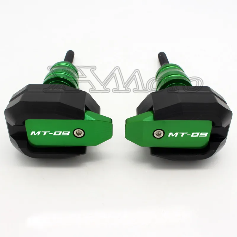 green Для YAMAHA MT-09 MT09 MT 09 2013- защита от падения мотоцикла Рамка слайдер защита обтекателя противоаварийная панель протектор - Цвет: green