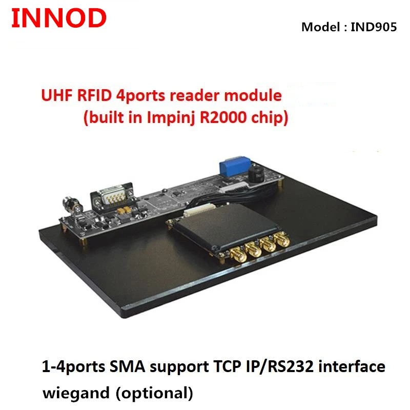 4 порта indy Impinj R2000 uhf rfid ридер модуль с макетной платой RS232 TCP/IP для спортивной
