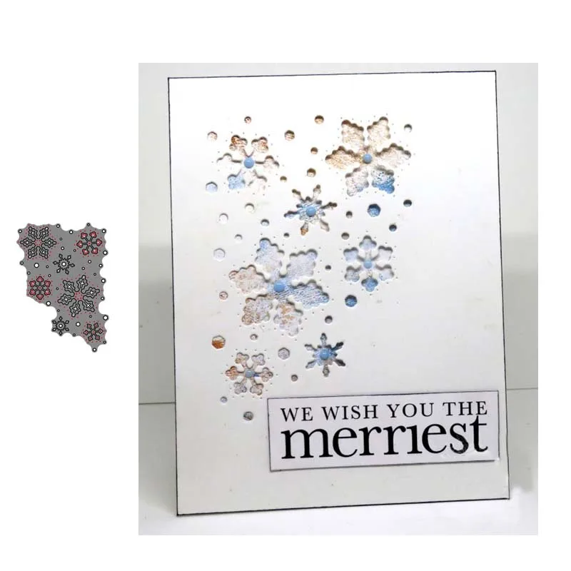 Металлические Вырубные штампы Снежинка рельефный фон ремесло трафарет для