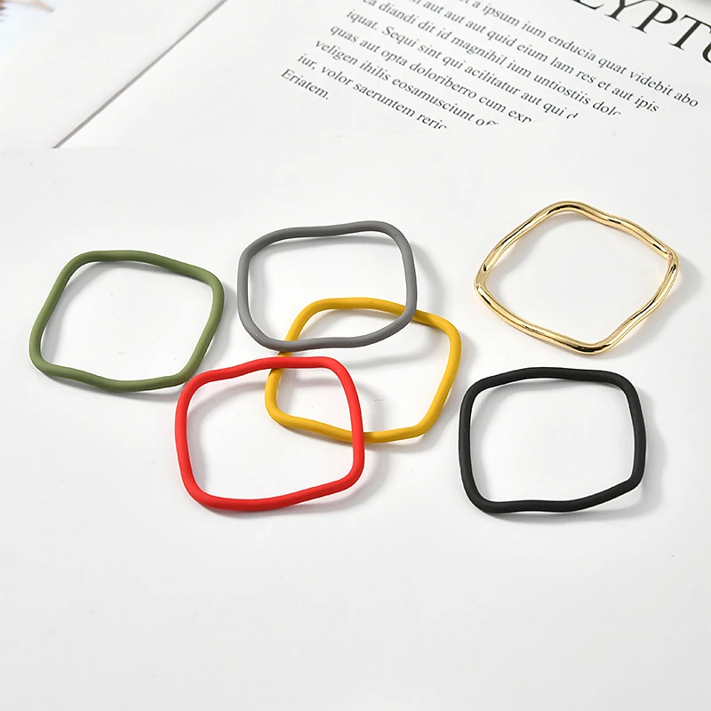 

10pcs Geometric irregular line square alloy spray skin diy simple earring ear ornaments hand used as material accessories