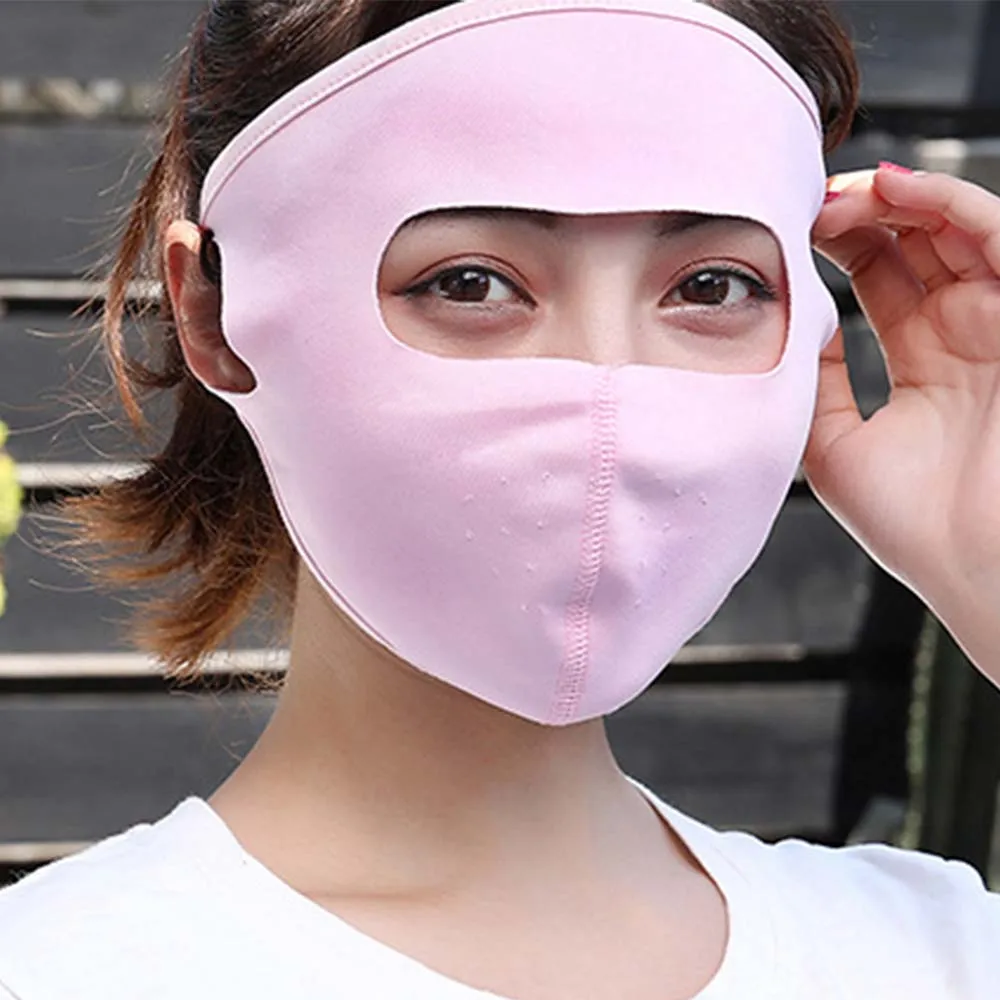 Летние маска от солнца заячьи уши с ледяная шелковая унисекс мотоцикле из