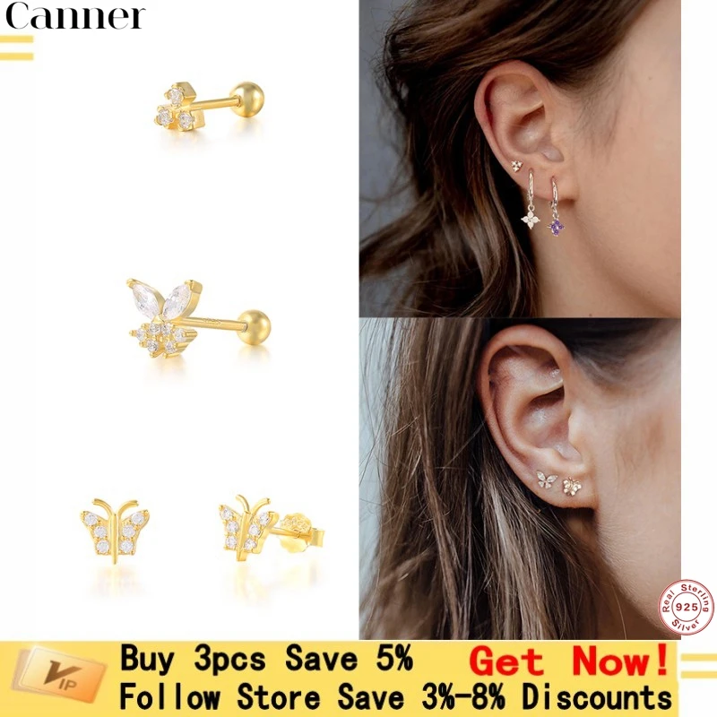 

Серьги-гвоздики женские из серебра 925 пробы, ушной хрящ Хеликс, 1 шт.