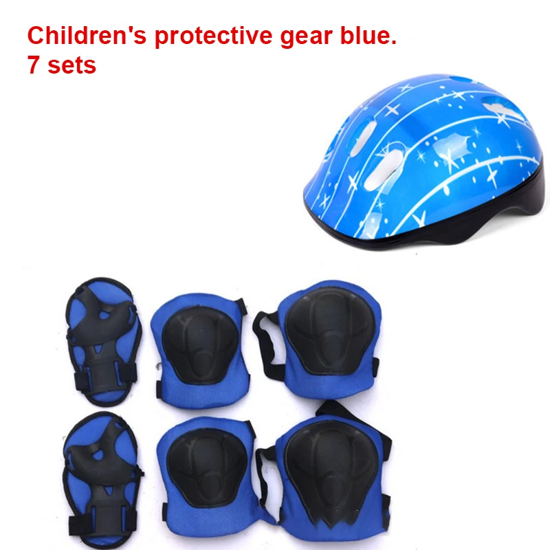 

7Pcs Set Kids Adjustable Bike Helmet Toddler Helmet For Kids 3-8 Years Girls Boys Sport Protective Gear Set Knee Elbow Wrist Pad