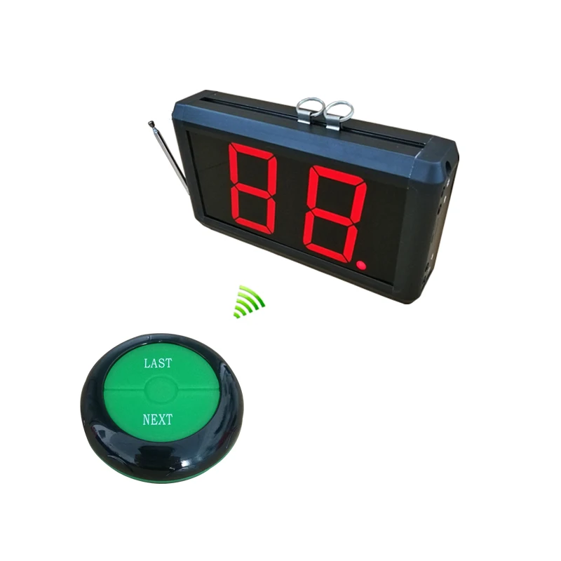 2 key next bell Беспроводная система управления очередью Take A Number 2-digit display Receiver с кнопкой добавить номер один за другим - Цвет: 2 key next bell