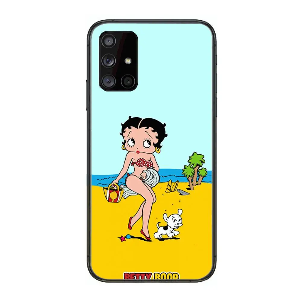 

Betty Boop case Phone Case Hull For Samsung Galaxy A 90 50 51 20 71 70 40 30 10 80 E 5G S Black Shell Art Cell Cover