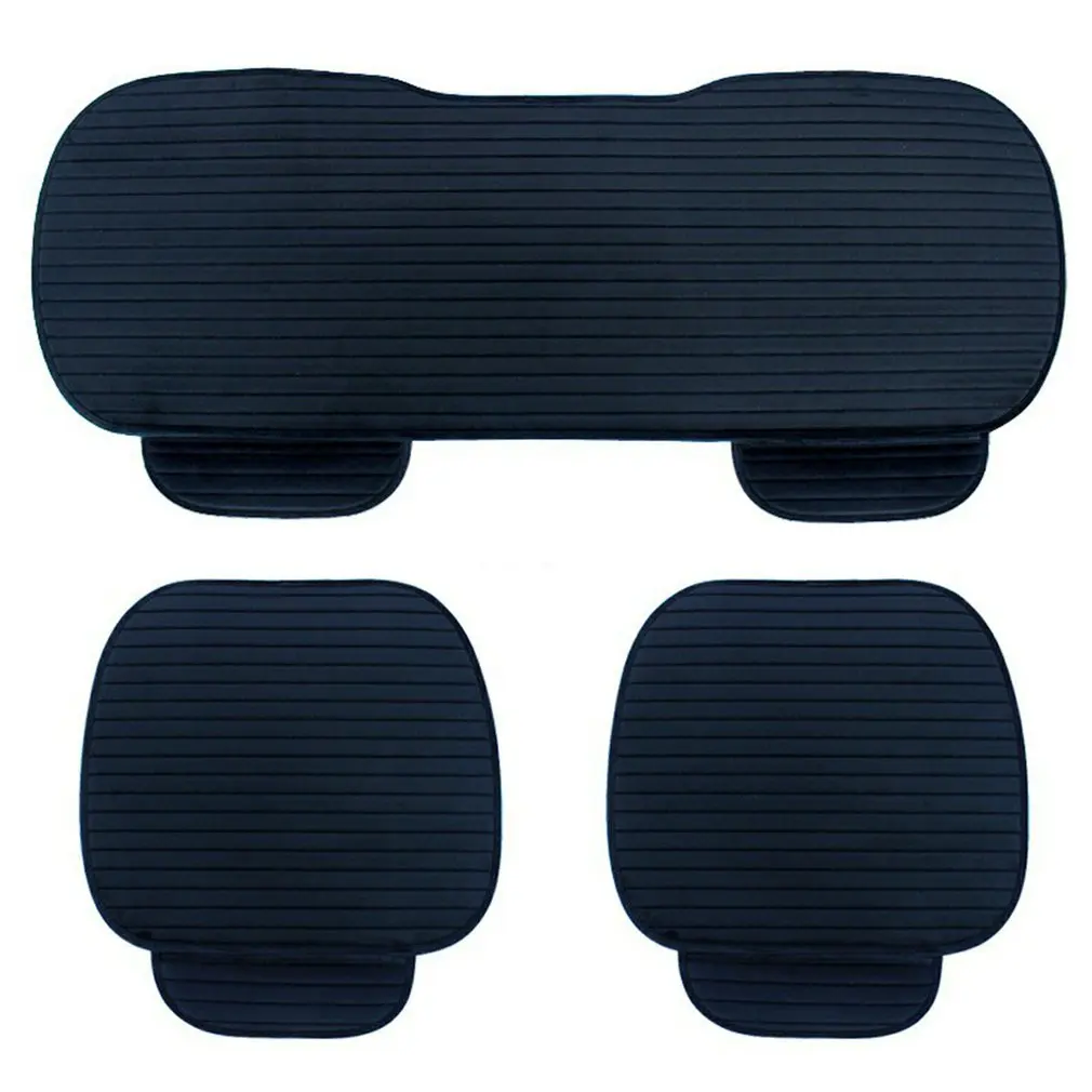 

Seat Cushion Crystal Velvet Backless Anti-skid Binding Free Warm Car Cushion In Winter Simple Appearance