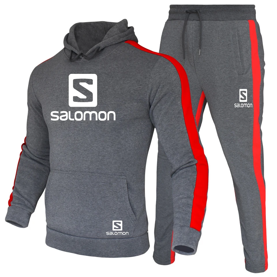 

Spring, autumn and winter fashion men's sweatshirt track suit 2-piece suit fashion trend pure cotton sports sweater suit 2021 ca