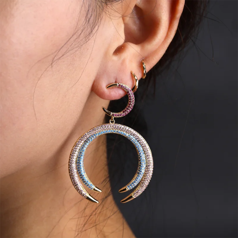 

Exquisite Exaggerated Drop Earrings Women Fashion Unique Design Personalized Stud Earring For Female Elegant Trendy Fine Jewelry