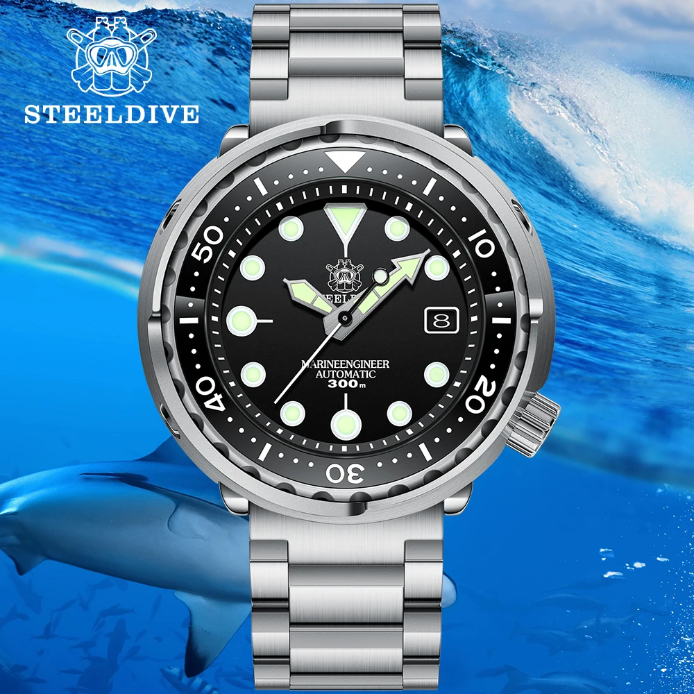 

STEELDIVE SD1975 Tuna Mechanical Watch Super Luminous Automatic Watch JAPAN NH35 300M Diver Watches Sapphire Crystal Spot Goods