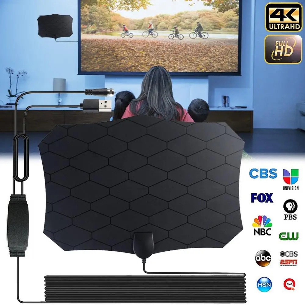 DishyKooker цифровой ТВ антенна 25DB HD телевизионная с усилителем сигнала Усилитель