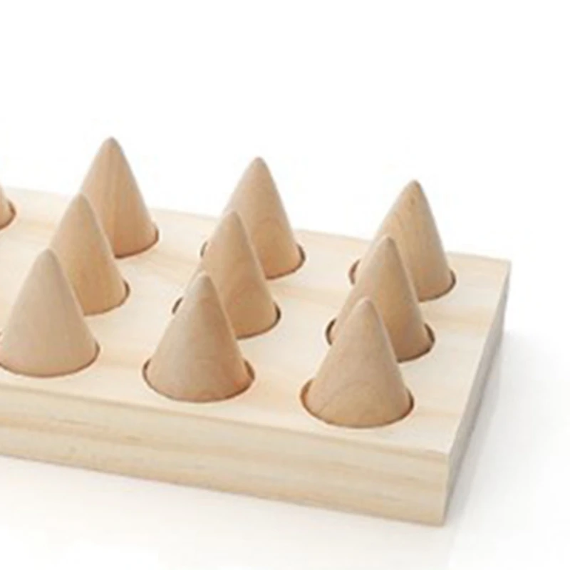 Бамбуковые деревянные кольца кронштейны ювелирные изделия стенд дисплей