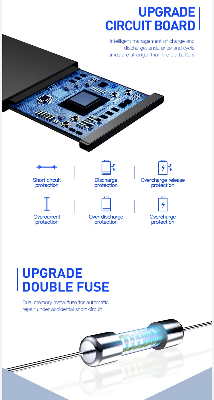 NOHON аккумулятор для Apple iPhone 8, 7, 6, 6 S, 5S, максимальная емкость, сменный полимерный литий-ионный аккумулятор+ Бесплатные инструменты