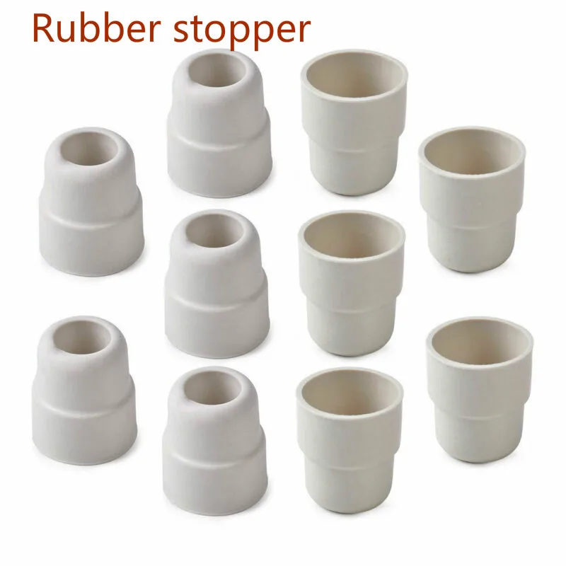 

19#10pcs lab rubber stopper Reverse thread cap rubber sealing plug for laboratory bottles