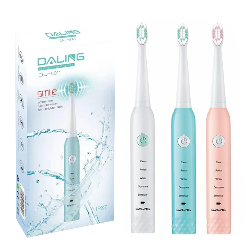 Зубная щетка аккумуляторная 5 скоростей для взрослых и детей | Бытовая техника