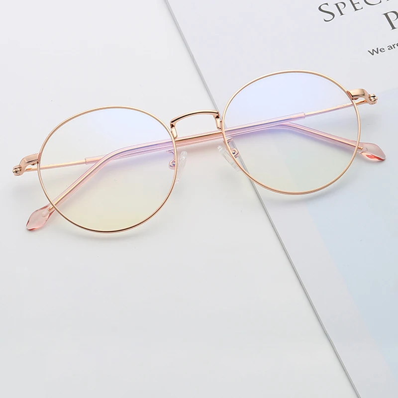Round Metal Finished Myopia Eyeglasses Optical Men Women 2019 Student Prescription Reading Glasses Casual Decorative Spectacles |