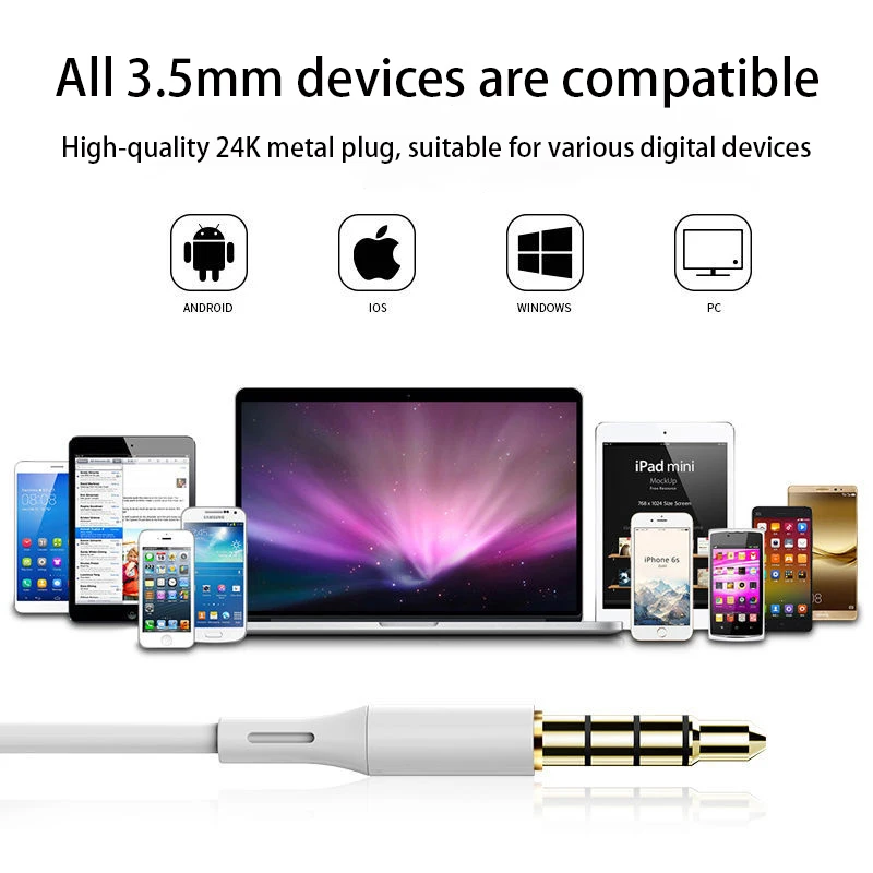 kebiss wired earphone 3 5mm in ear with microphone headphones for samsung xiaomi smartphone earbuds free global shipping