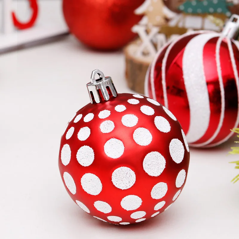 

Shatterproof Christmas Ornament Painted Ball Set Baubles Xmas Tree Hanging Decoration Pendant For Home Wedding Supplies New