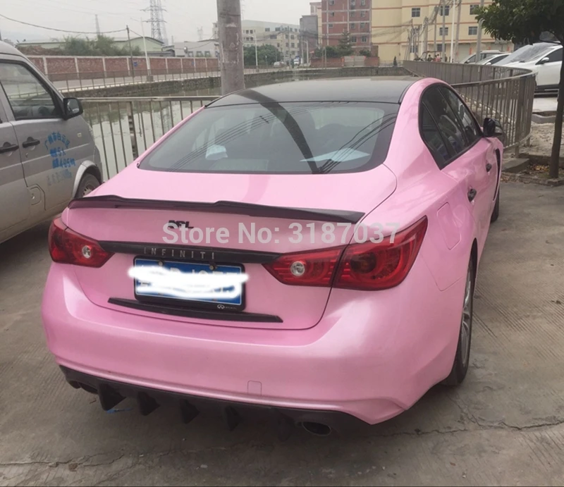 

Для Infiniti Q50 Q50S спойлер из углеродного PSM Стиль 2015-2017 углеродного волокна задний спойлер на крыло, крышу багажник губы загрузки покрытие автом...