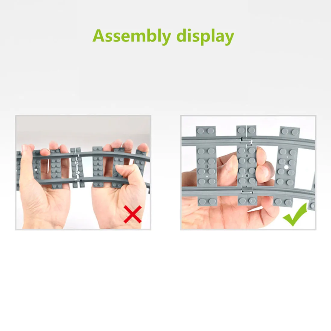 

(Customized)20/50/100Pcs Train Straight Track DIY Construction Toys Building Blocks Bricks Parts