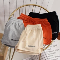 jogging female shorts summer casual ladies loose solid color casual female exercise high waist tight stretch shorts all match