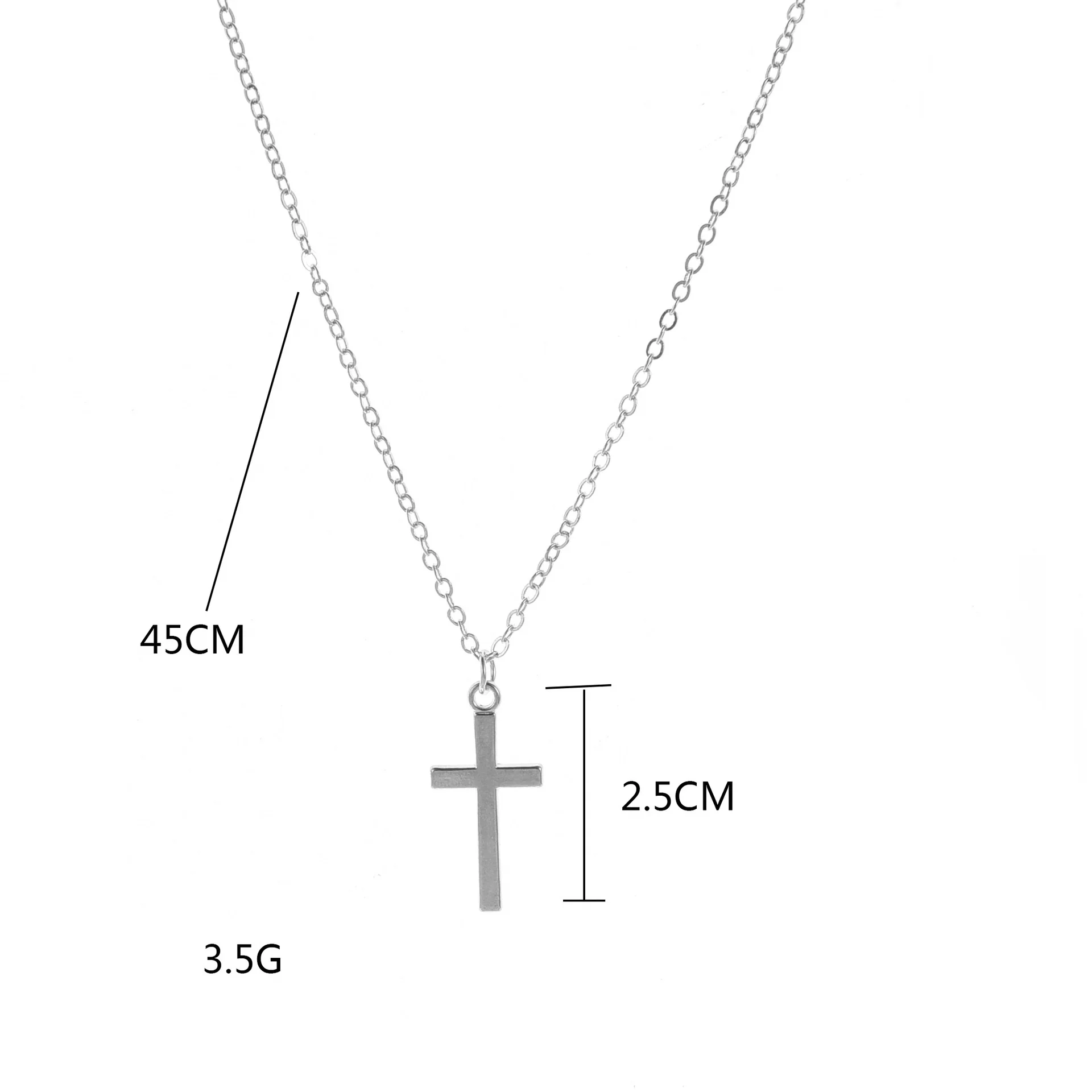 Ожерелья HebeDeer ювелирные изделия простой тренд крест длинная девушка золотой