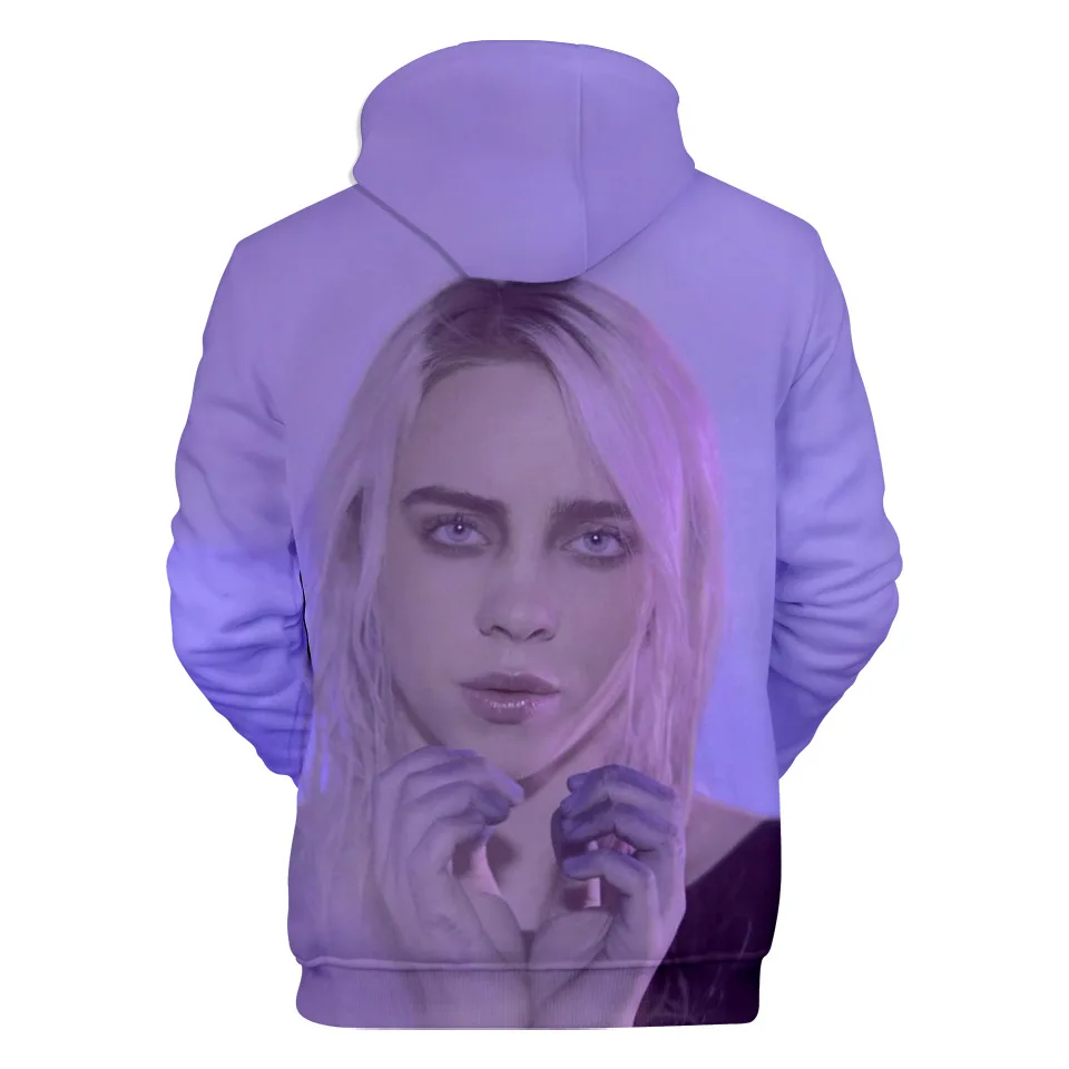 Модный дизайн Billie Eilish 3D толстовки Толстовка для мужчин и женщин Billie Eilish толстовки с капюшоном осенне-зимняя одежда куртки