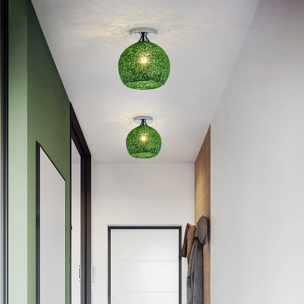 LED Ceiling Lights For Corridor Living Room Modern Aluminum Unique Weaving Process Pattern Lampshade Home Decor Lamp | Лампы и