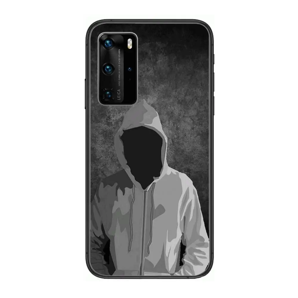 

Mysterious people Phone Case For Huawei P 40 30 20 10 9 8 Lite E Pro Plus Black Etui Coque Painting Hoesjes comic fashion