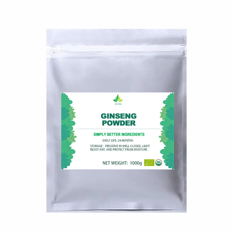 Порошок женьшеня Китайский Натуральный корня дикого белого органический