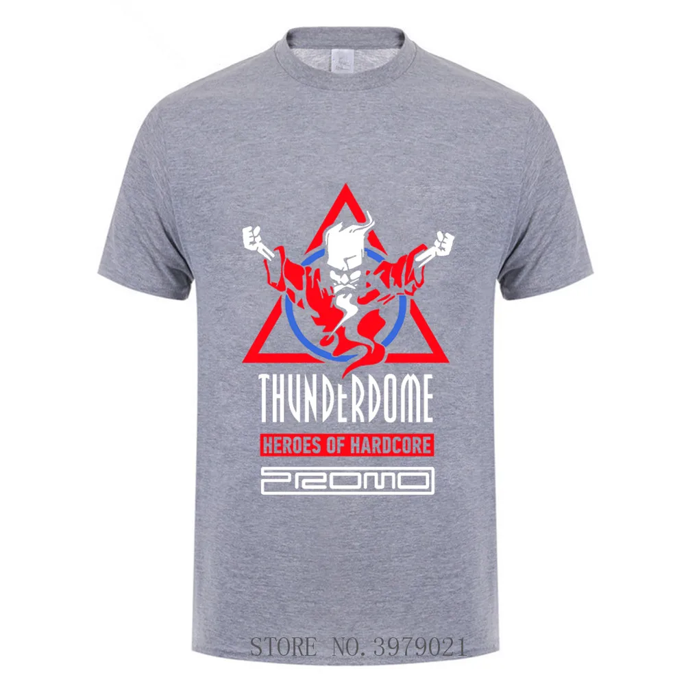 Уникальные футболки Thunderdome Heroes Of Hardcore and DJ Promo с круглым вырезом, хлопок, Мужская футболка с коротким рукавом, большие размеры