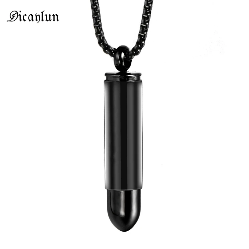 DICAYLUN ожерелье с кулоном в виде пули полые урны для кремации кулон пеплом из