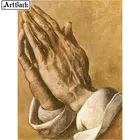 Картина из страз ARTBACK 5d сделай сам, картина молитвенные руки, полная выкладка, ручная вышивка, украшение для дома, 3d Алмазная мозаика, наклейка