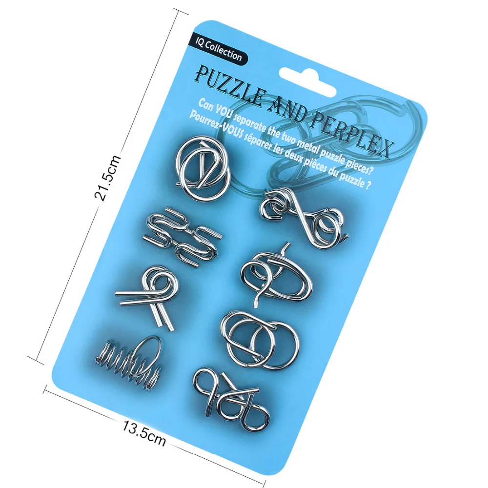 8 шт интеллектуальная Пряжка Китайская традиционная головоломка багенидер