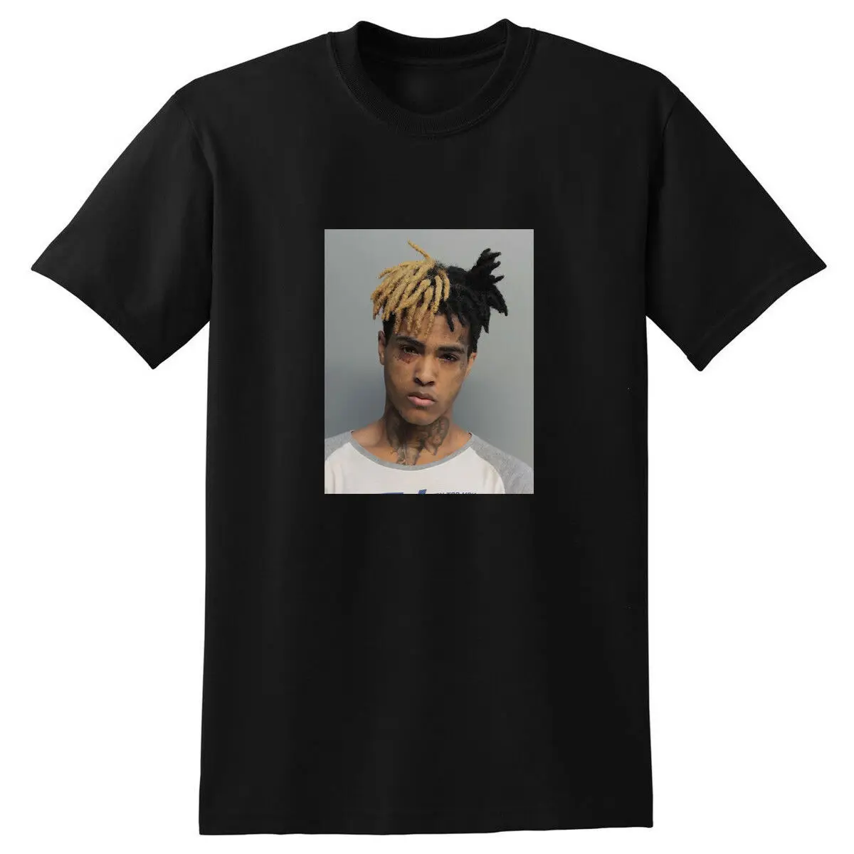 XXXtentacion Mugshot унисекс футболка мести сердцебиение полиция задержка