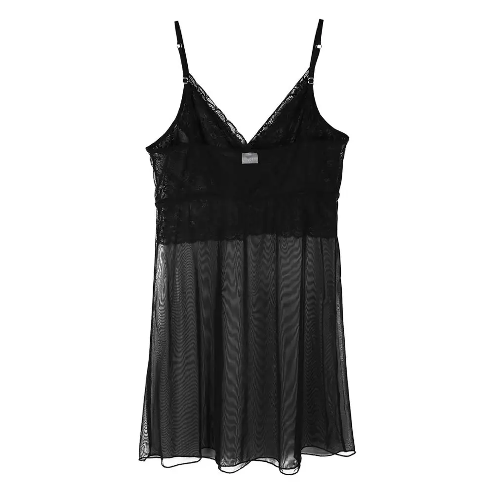 Feeshow/2 шт. мужское нижнее белье Сетчатое мини платье без рукавов с стринги